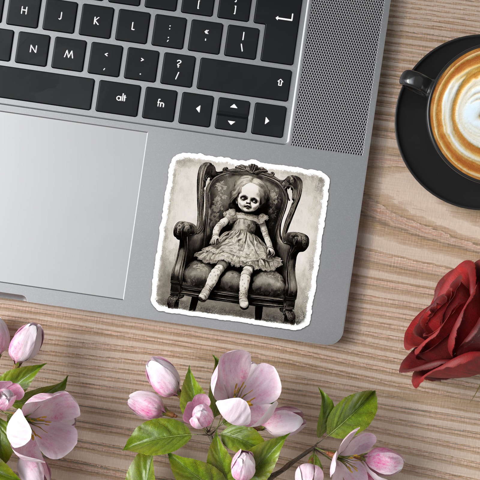 Creepy Doll – Vinyl Decal Sticker – Car Window Laptop – ebn11845