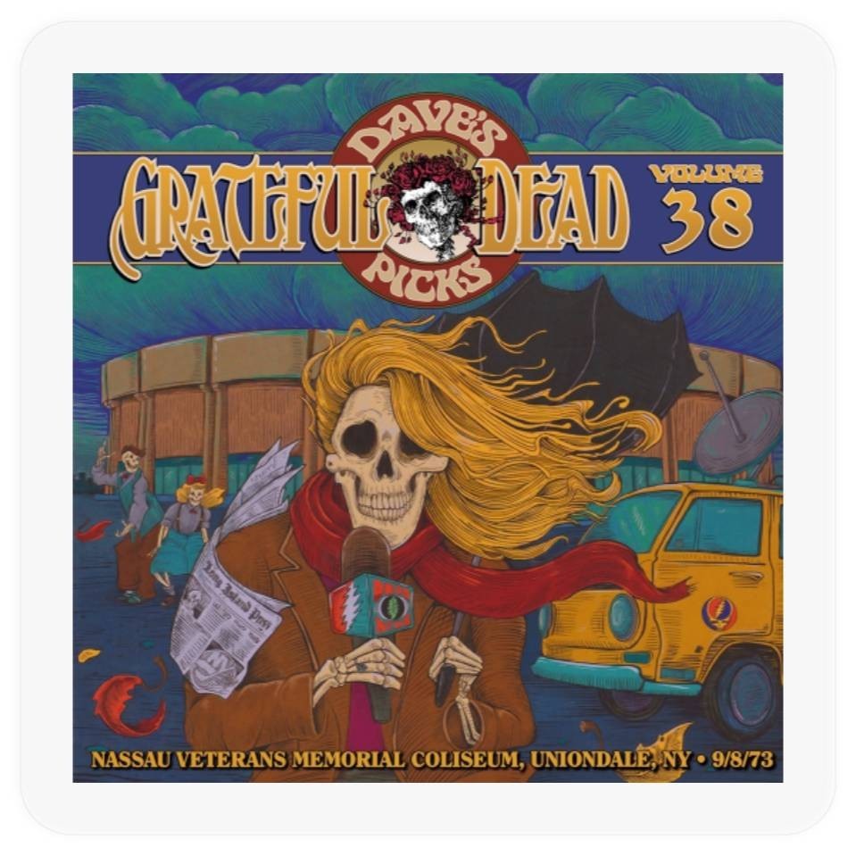 GRATEFUL DEAD Dave's Picks Vol. 38 9/8/73 Nassau Coliseum Sticker 3" x 2-1/2"