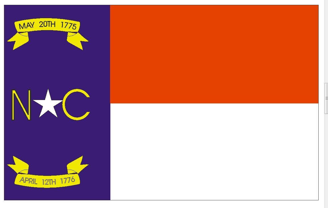 North Carolina State Flag Sticker Decal F356