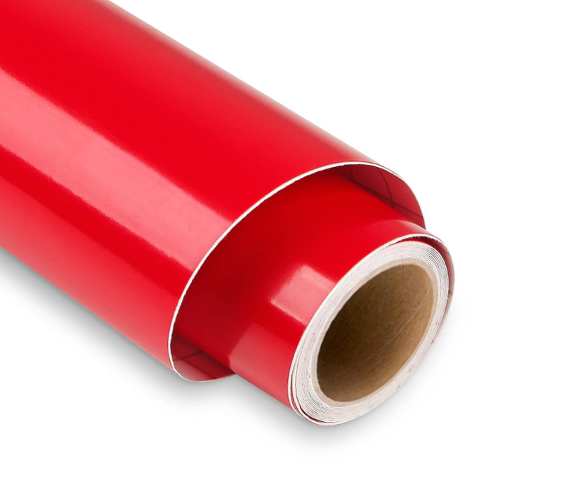 Pellicola adesiva rosso lucido per interno ed esterno moto scooter auto tuning