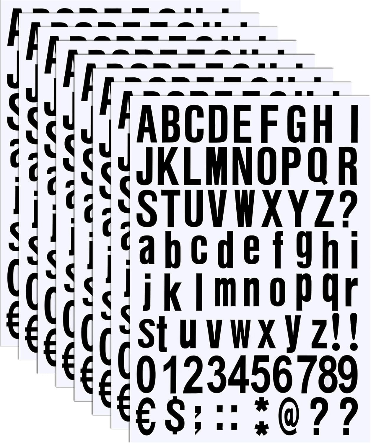 8 Sheets Self Adhesive Vinyl Letters Numbers Kit, Mailbox Numbers Sticker for…