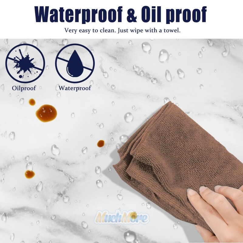 PVC Marble Contact Paper Self Adhesive Peel & Stick Kitchen Countertop Wallpaper