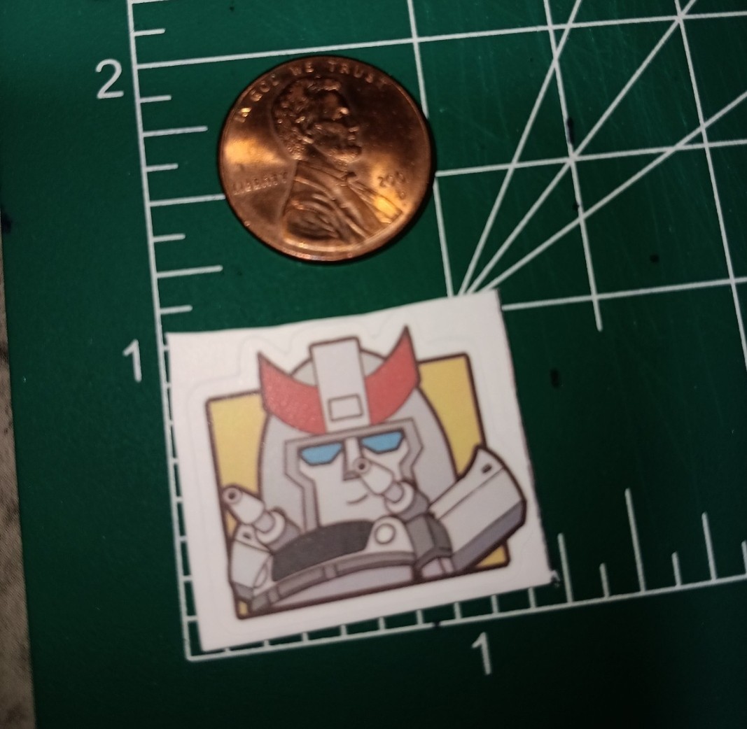 TRANSFORMERS X PROWL 1X1 INCH STICKER X CELL PHONE COVER STICKER X HIGH-GLOSS