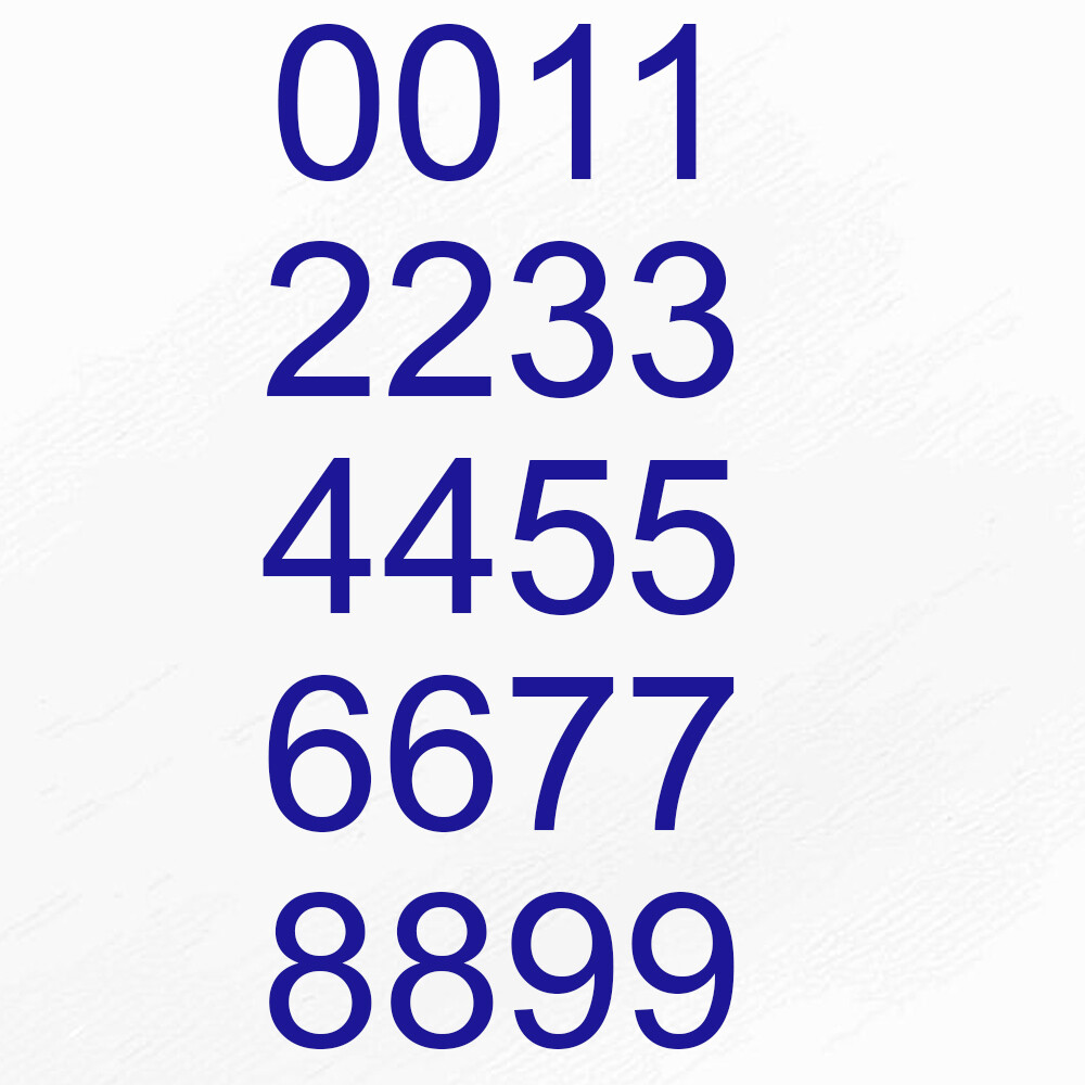 Navy Vinyl Custom Number Decal Sheet Mailbox Address Boat Sticker Kit