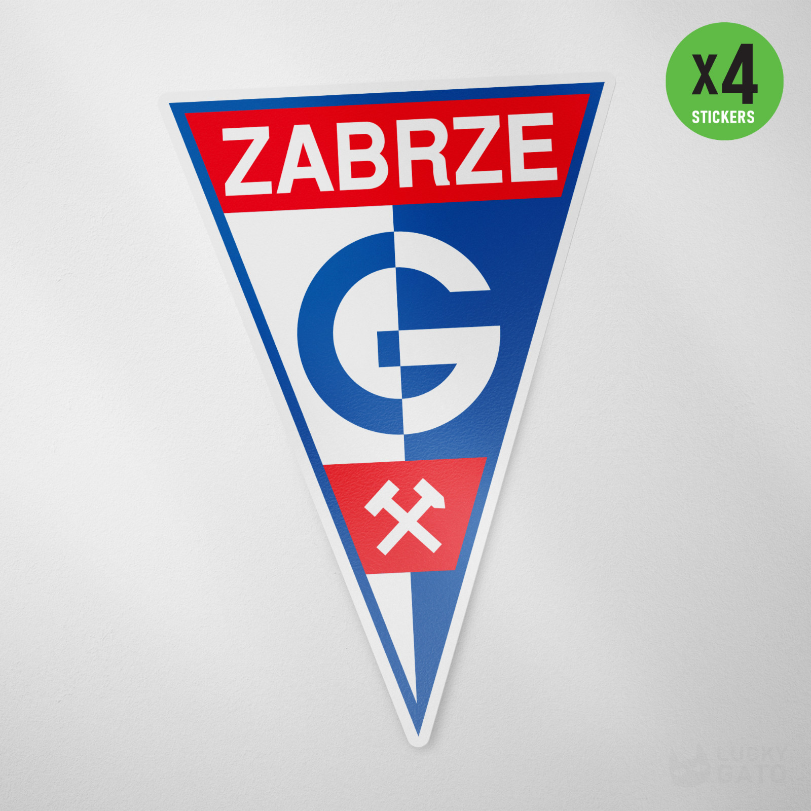 (4 Pack) Gornik Zabrze Poland Vinyl Sticker Decal Polish Soccer Ekstraklasa
