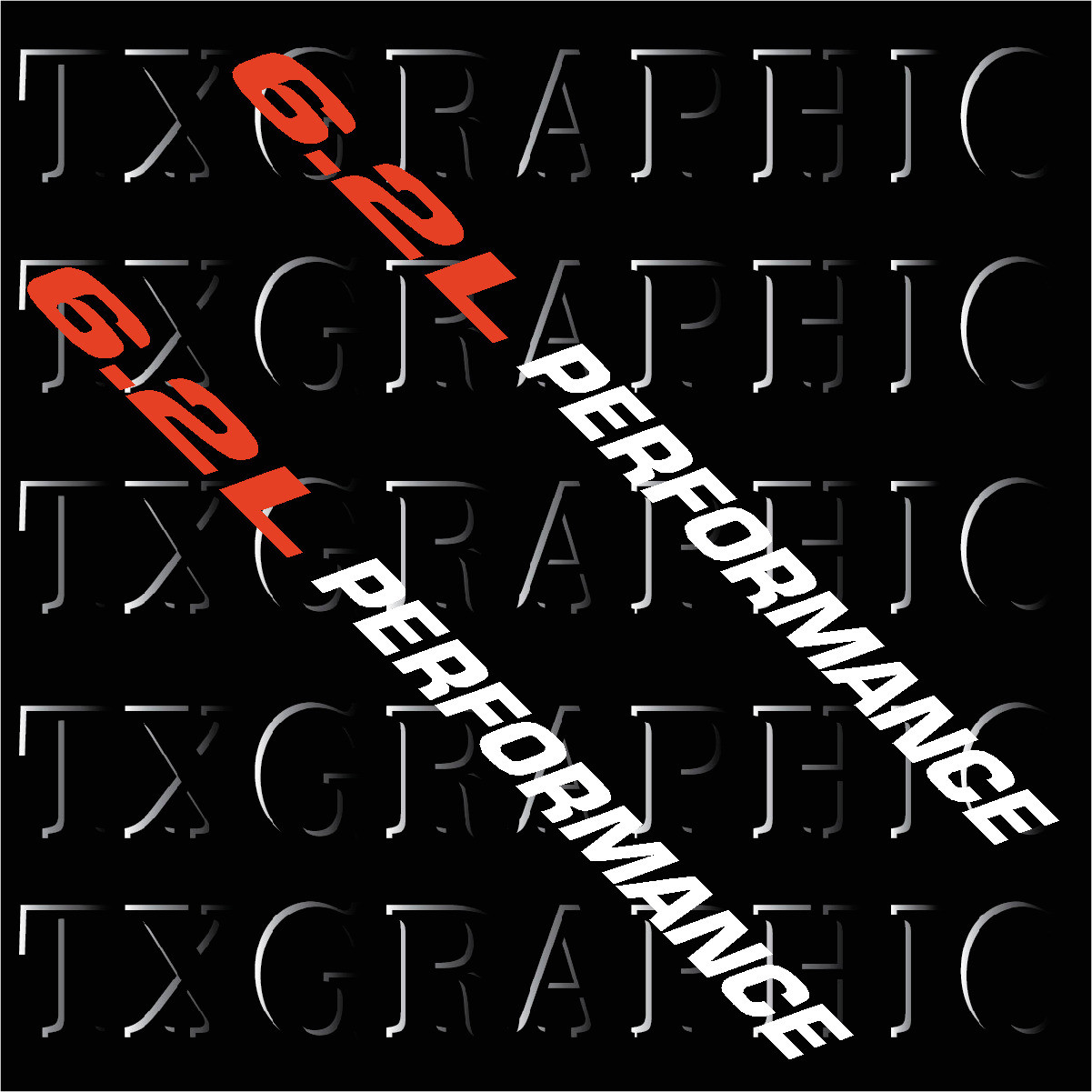 6.2L PERFORMANCE DECAL ENGINE SIZE L LITER STICKER CHEVY CAMARO SS , 1 SET OF 2