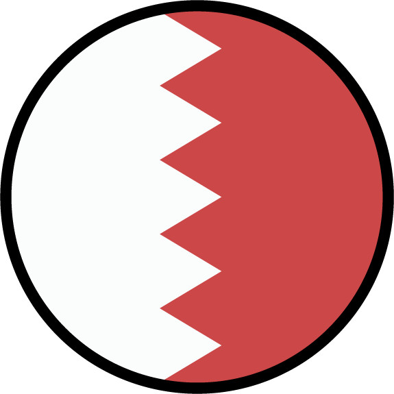 Bahrain Flag Circle Sticker Decal