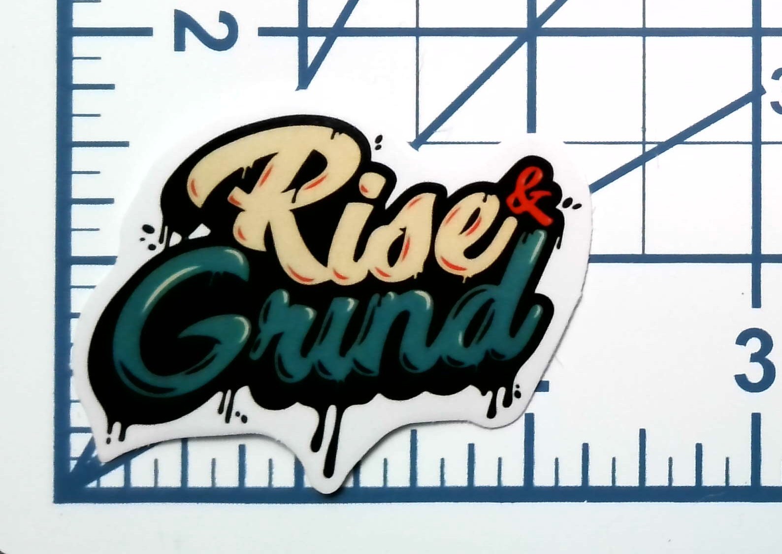 Rise and Grind Vinyl Sticker Graffiti Decal Urban Street Art Toolbox Laptop Gear