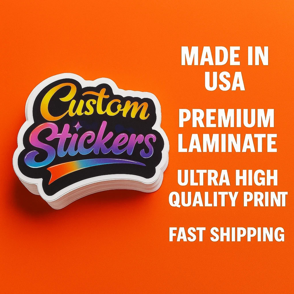 Custom Vinyl Stickers – Print and Cut Any Design and Shape – Scratch Resistant,