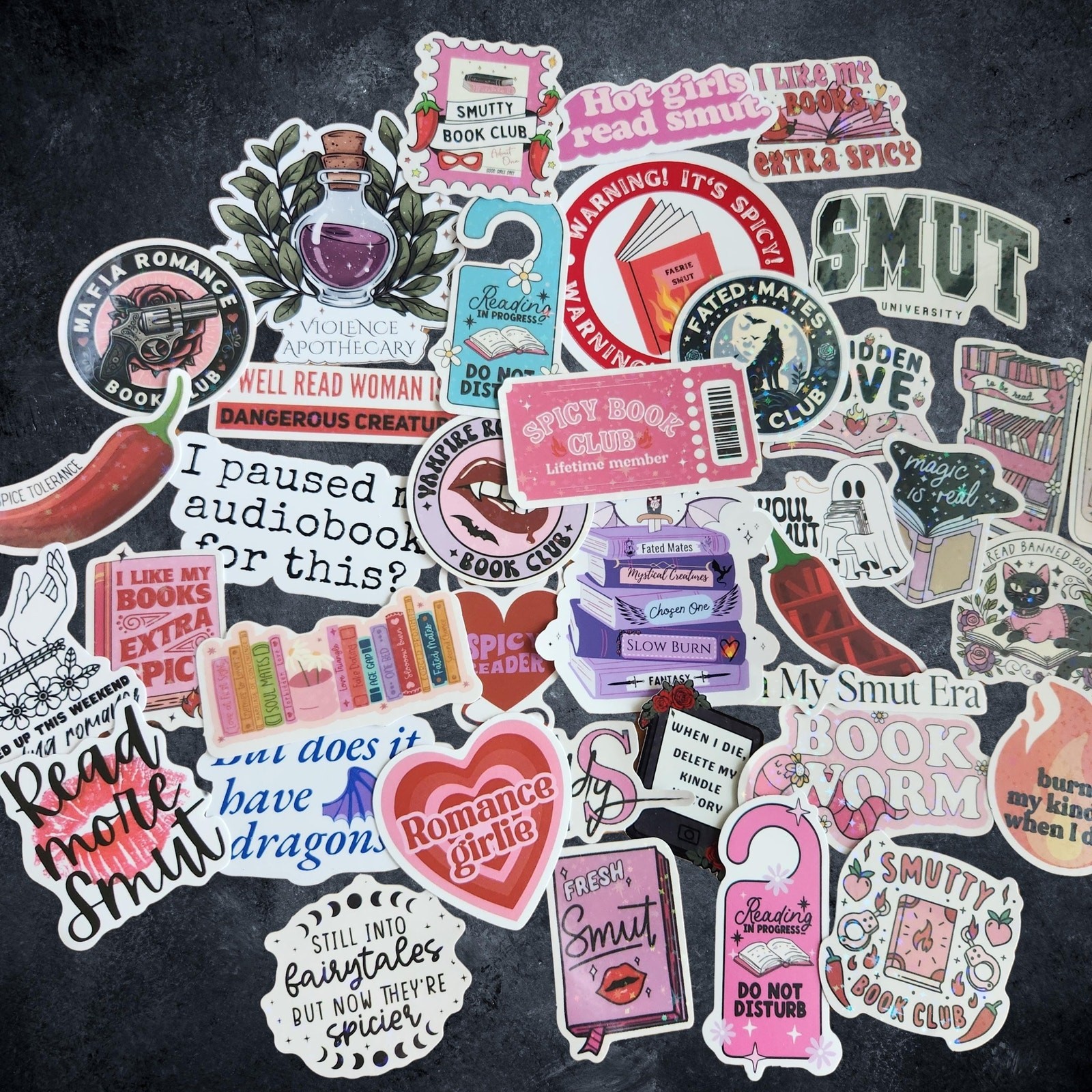 Hot Girls Read Fantasy Vinyl Sticker Reading Sassy Bookish Booktok Water Bottle