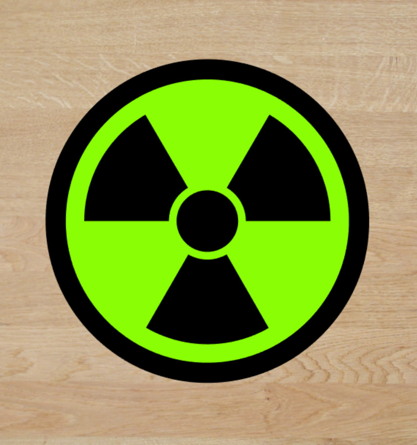 Radioactive Decal PICK SIZE Radiation Symbol Nuke Nuclear Warning Laptop Car