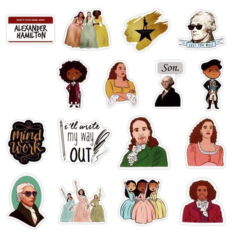 HAMILTON Stickers [B] 12+ pcs. Broadway Musical (Alexander) ~ Vinyl Laptop Decal