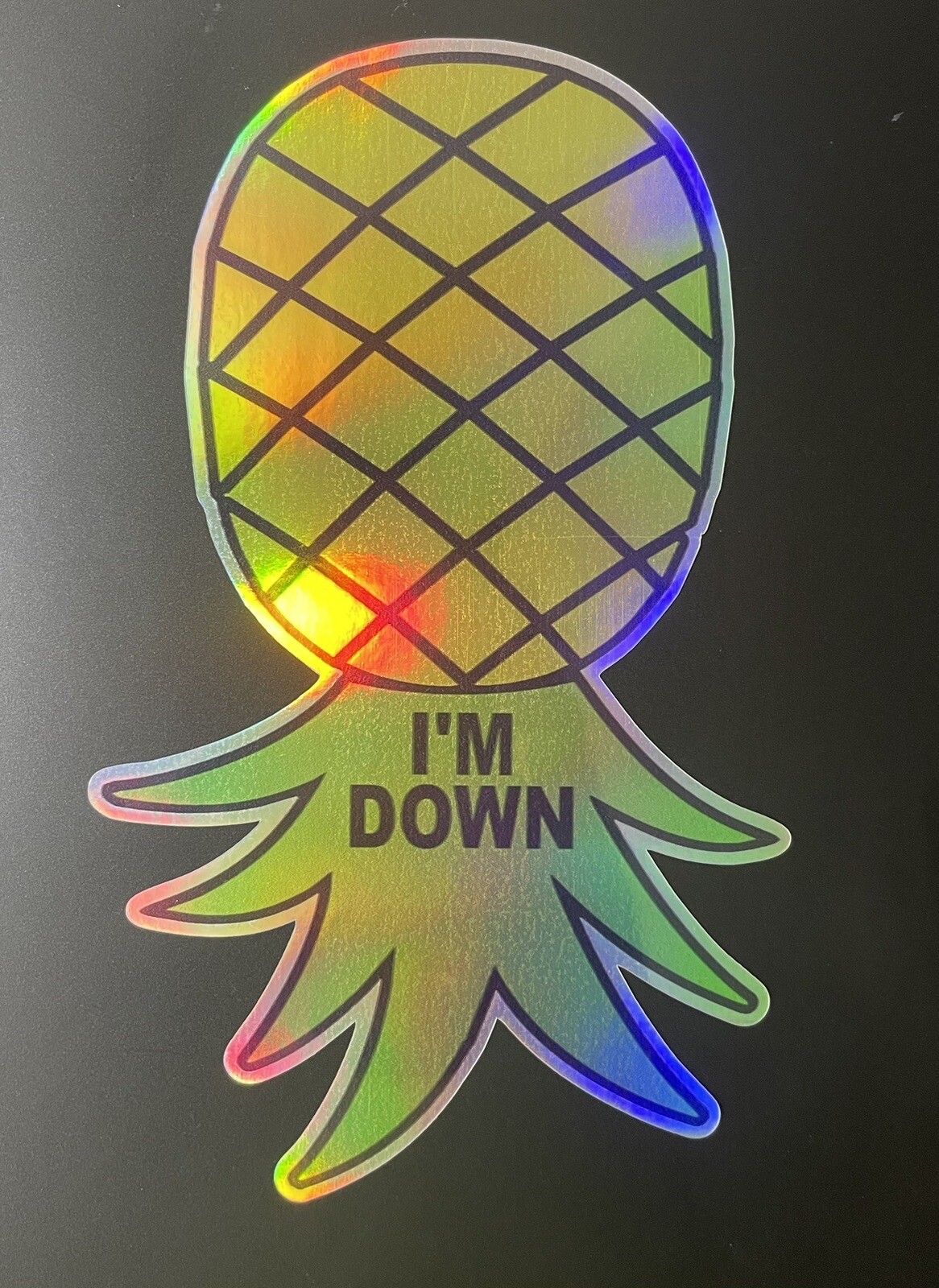 Holographic Pineapple Sticker Decal Plays Well With Others Lifestyle Swinger