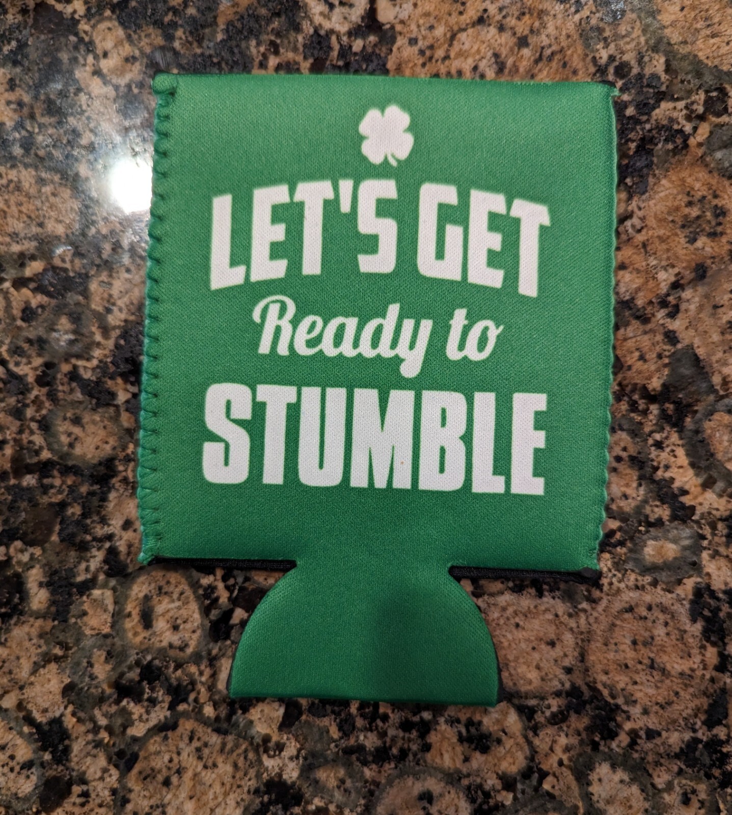 St Patrick's Day lucky Beer pop soda can koozie cooler river camping kayaking