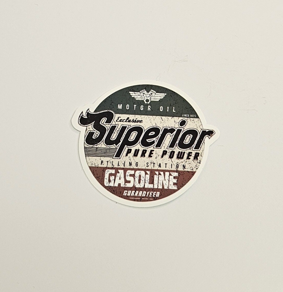 Superior Pure Power Gasoline Logo Sticker Exclusive Motor Oil Decal