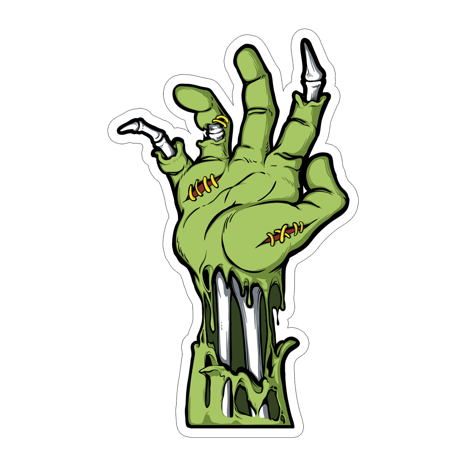 4" Zombie Hand UV-Resist Sticker Decal | Car Laptop Window | Spooky Vinyl