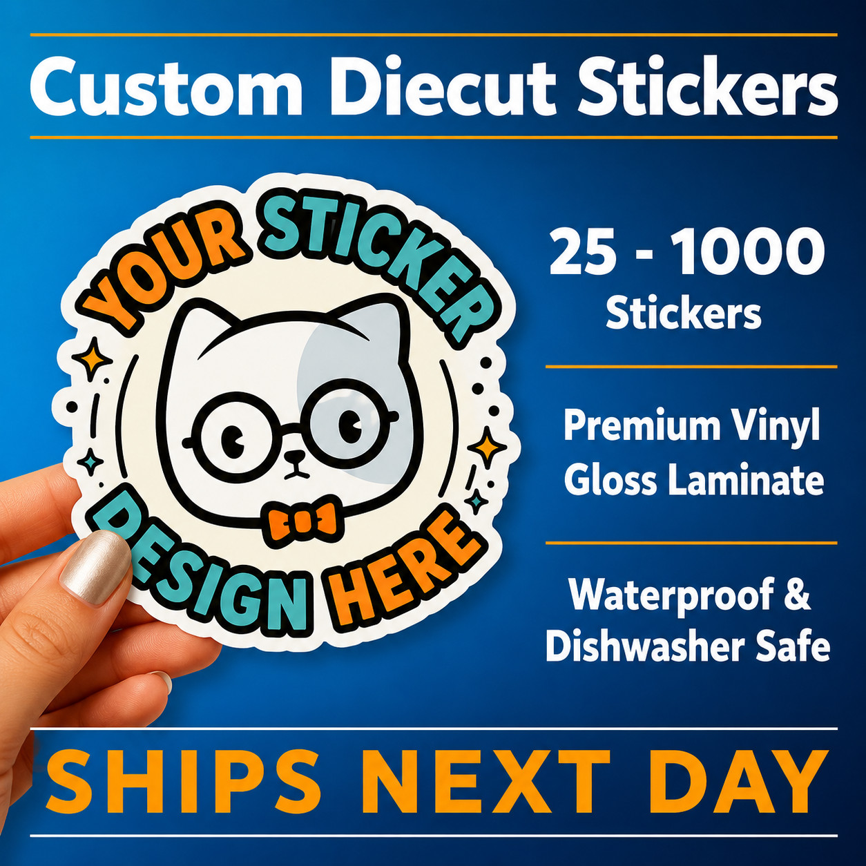 Custom Sticker| Die Cut Product Labels | Logo Stickers | Bulk Stickers