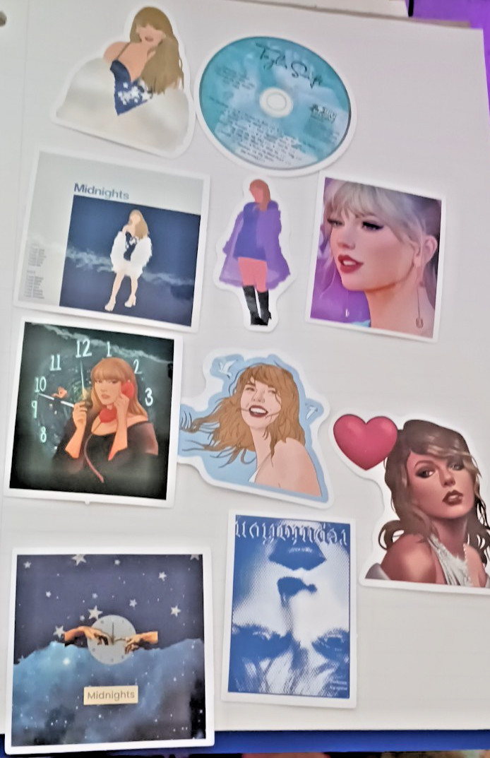 Taylor Swift Stickers 10 pcs. Party Favors , Water Bottle, Decor, Music FAN #7