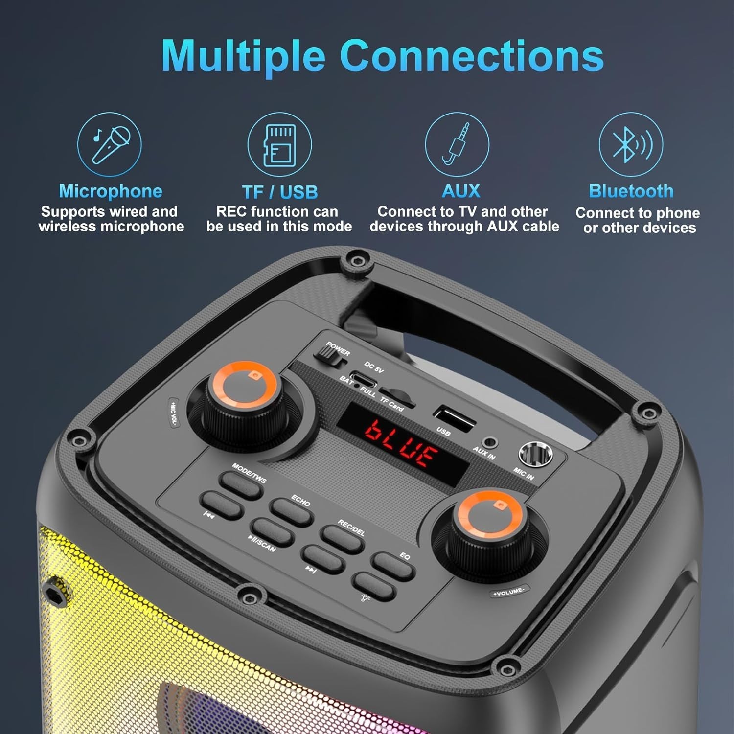 Bluetooth Speaker, 80W Peak Outdoor Speakers Bluetooth Wireless, TWS Portable…