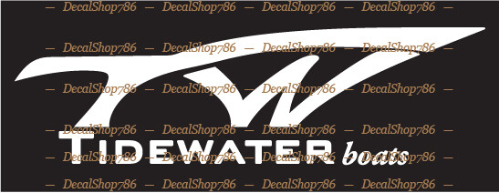 Tidewater Boats -Outdoor Sports- Car/SUV/Truck Vinyl Die-Cut Peel N' Stick Decal