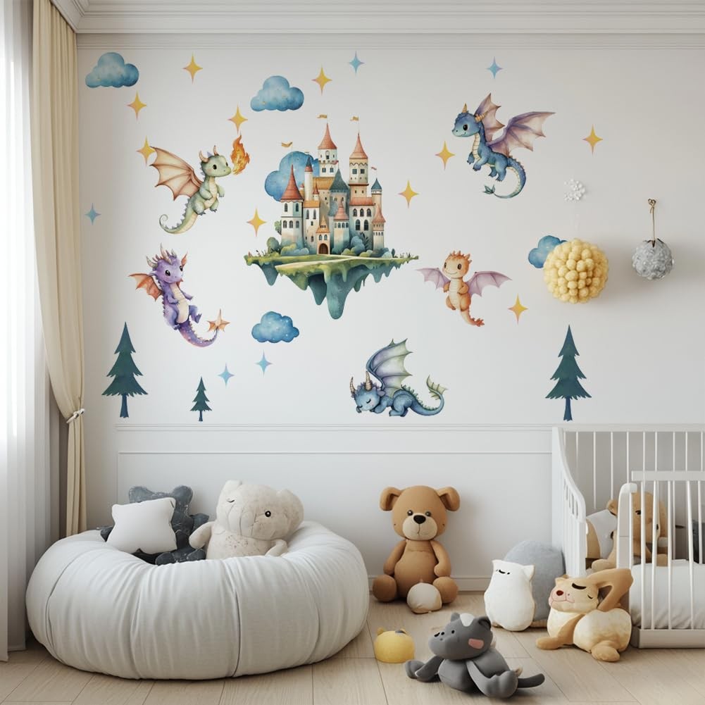 SUPERDANT Dragon Castle Wall Decal