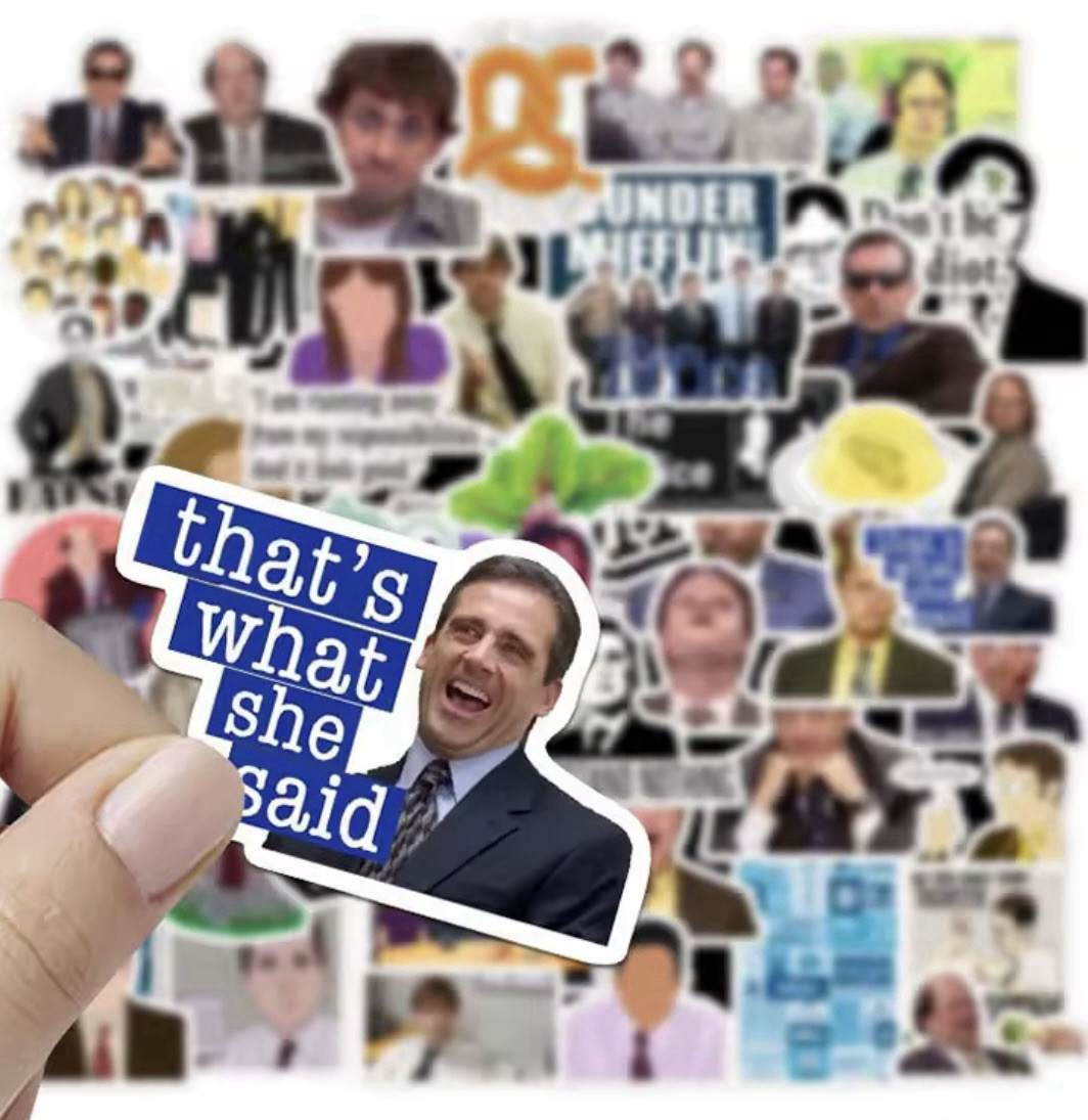 The Office Style Stickers 50pk The Office Mixed Sarcasm Fun Random Meme Stickers