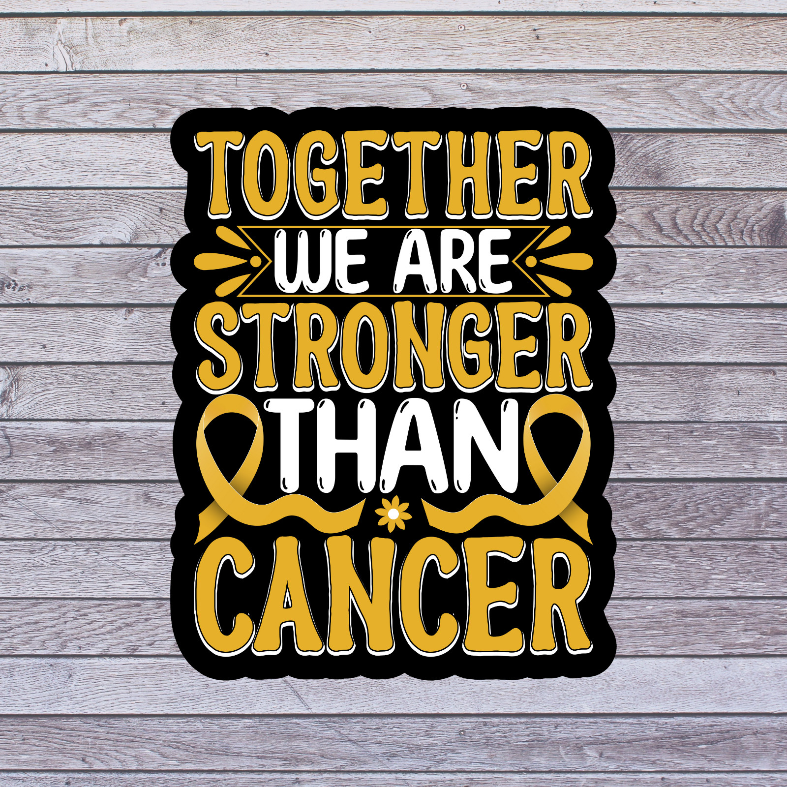 Childhood Cancer sticker vinyl decal awareness support together we are stronger