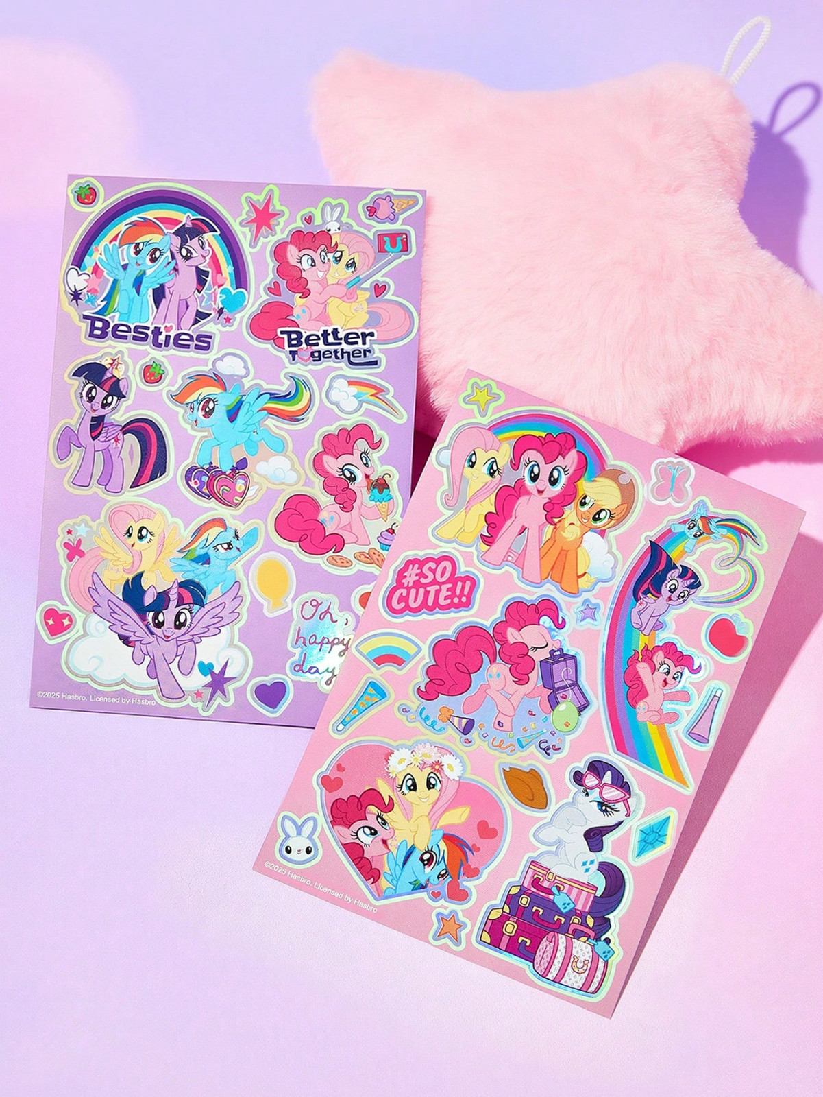 My Little Pony Kawaii Y2K Party Cute Decorations Adhesive Stickers – 2 Sheets