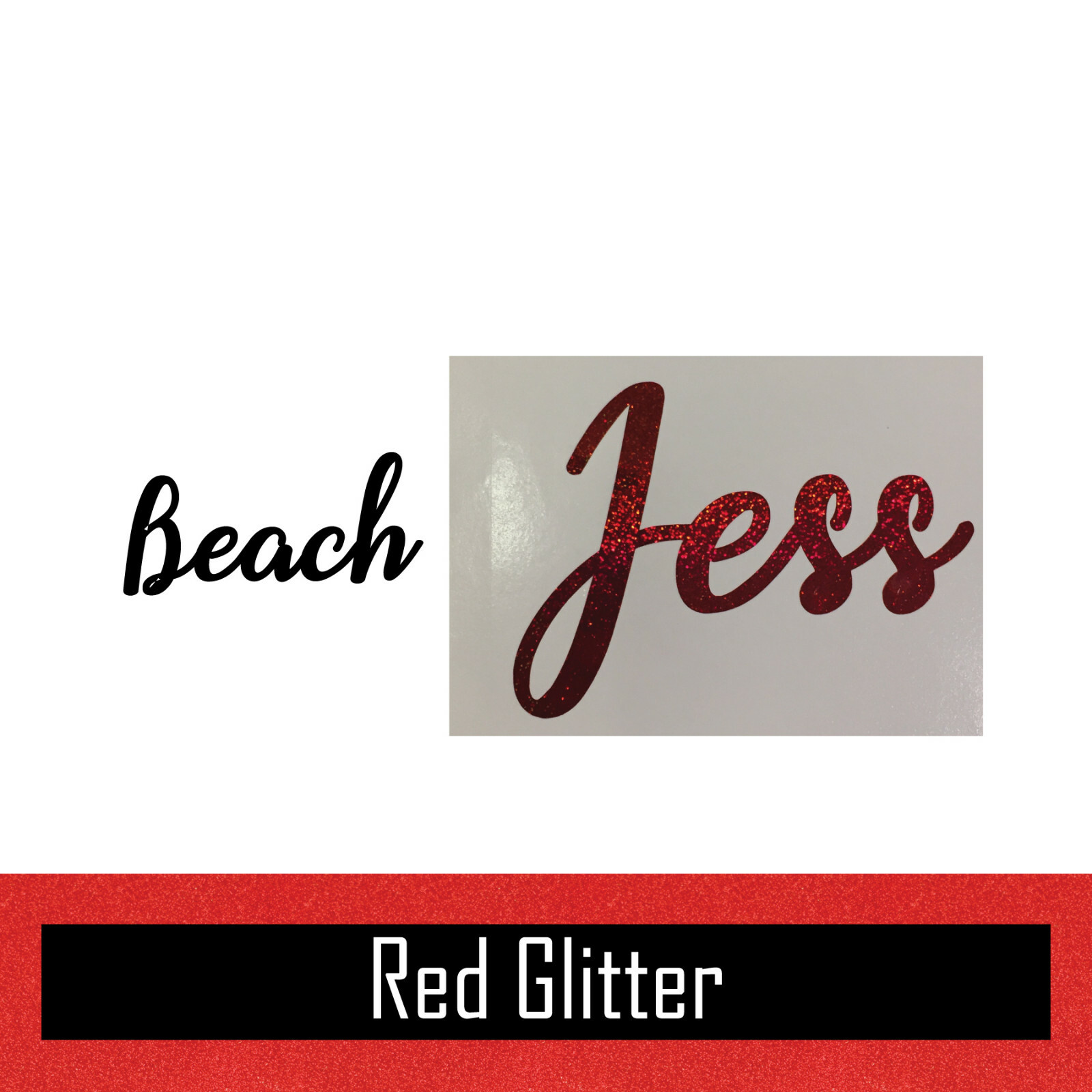 Glitter Custom Text Name Vinyl Decal Sticker for Yeti Tumbler iPhone Samsung