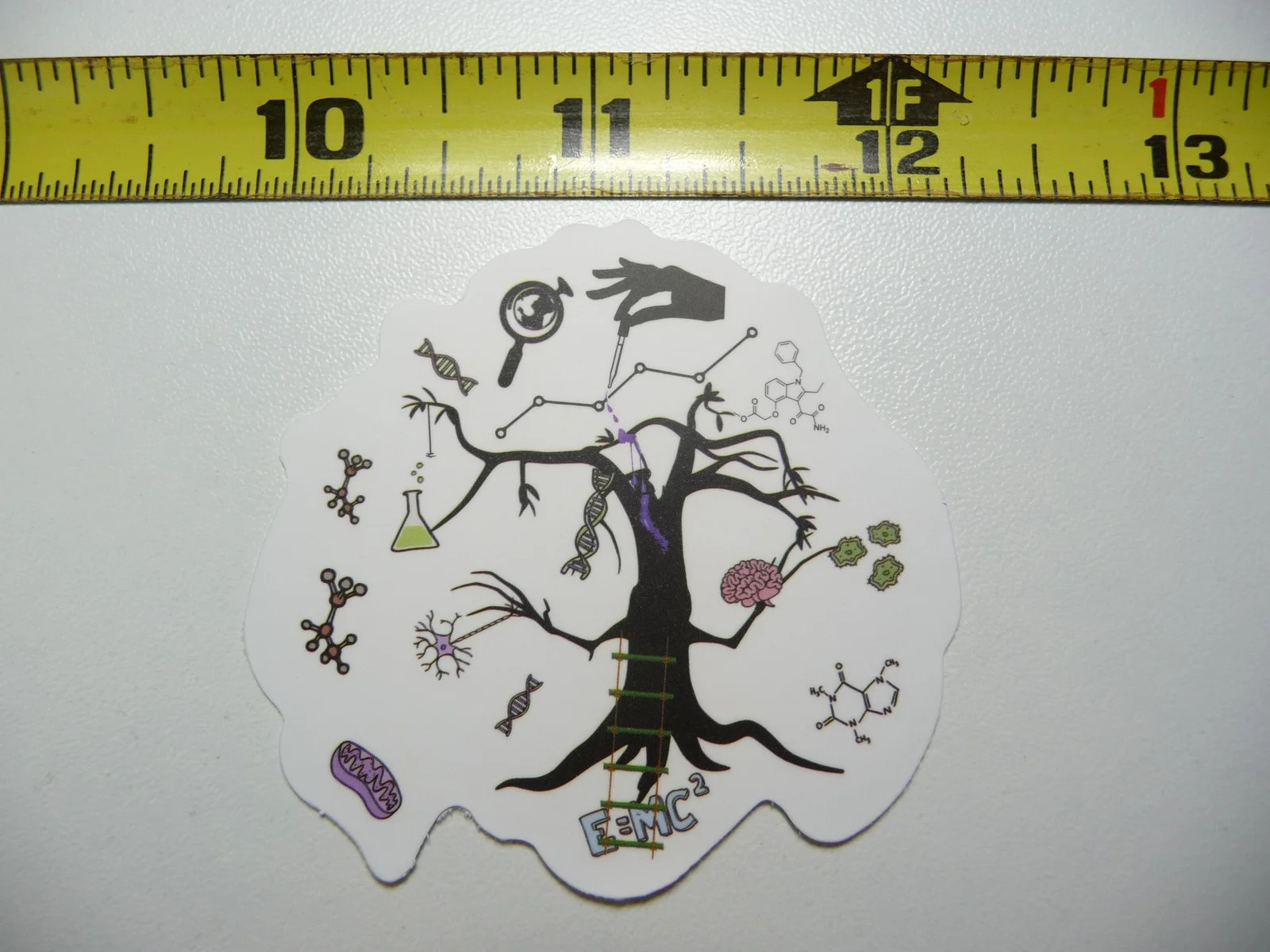 TREE OF KNOWLEDGE SCIENCE ITEMS SMALL STICKER DECAL SCHOOL TEACHER PROFESSOR