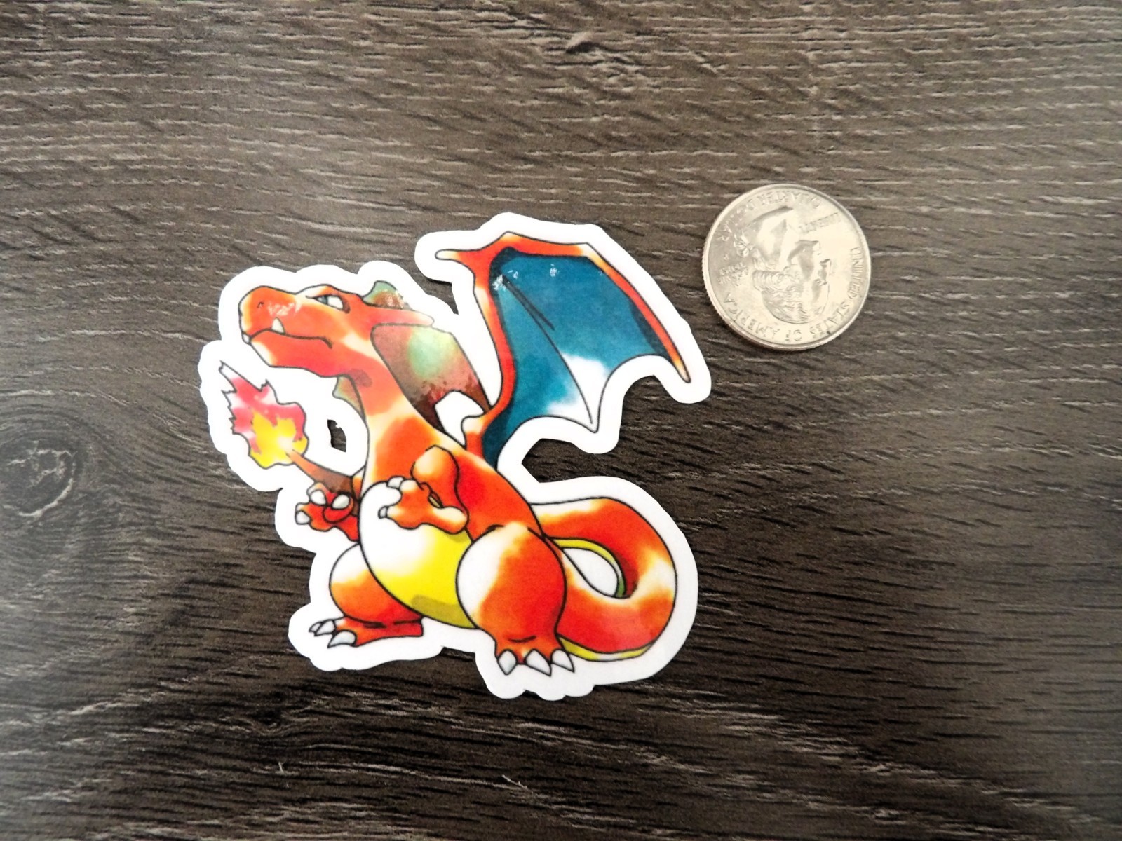 Gen 1 & 3 Charizard Stickers – Lot of 3 – Vinyl, Waterproof, Die-cut – Original