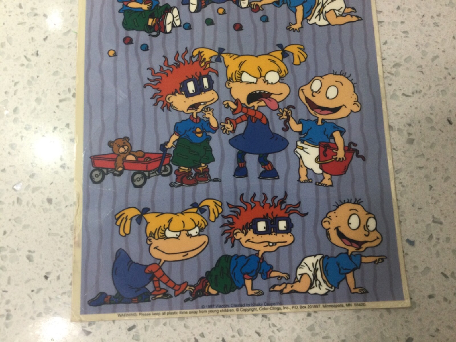Vtg Rugrats Nickelodeon Static Cling Window Decorations