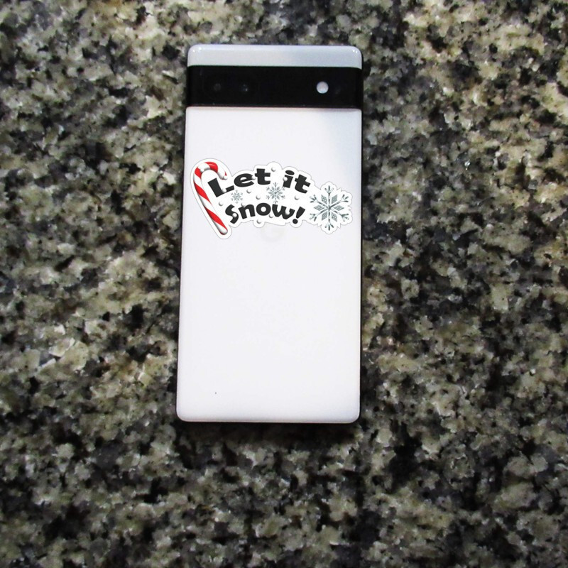 Let it Snow Vinyl Sticker Winter Quote Waterproof Decal Die Cut Laptop Bottle