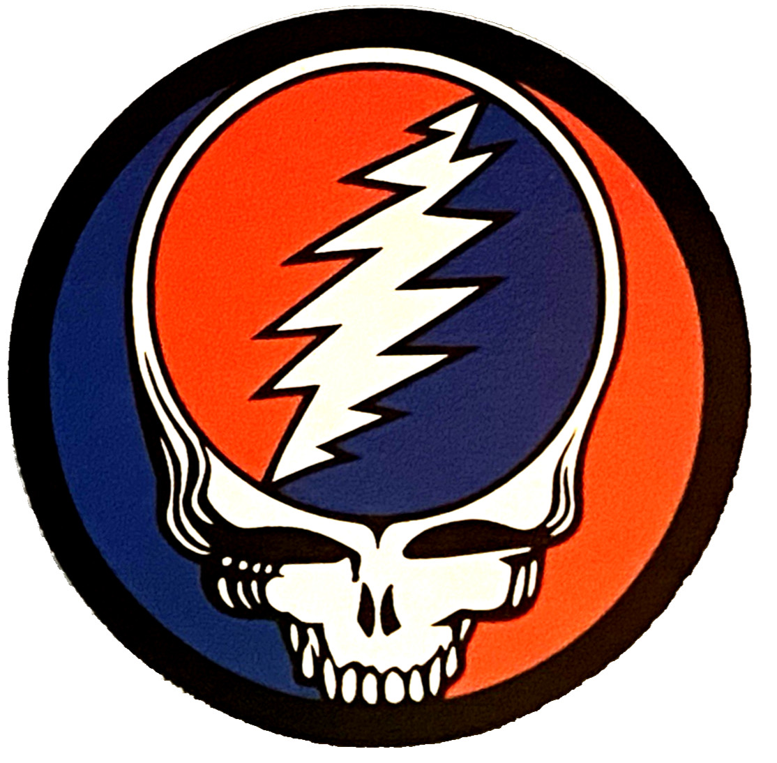 GRATEFUL DEAD Stealie *NEW* Steal Your Face Sticker Measures 3" Round