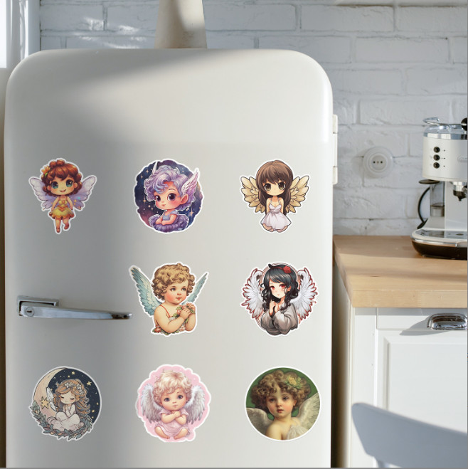50 Pcs Stickers Cute Angels Laptop Luggage Graffiti Fridge Phone Car Vinyl