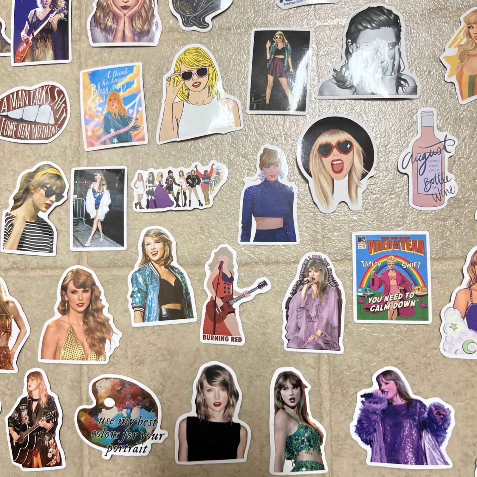 100 Piece Taylor Swift Stickers Laptop Luggage Decals Dope Wall Sticker Lot D