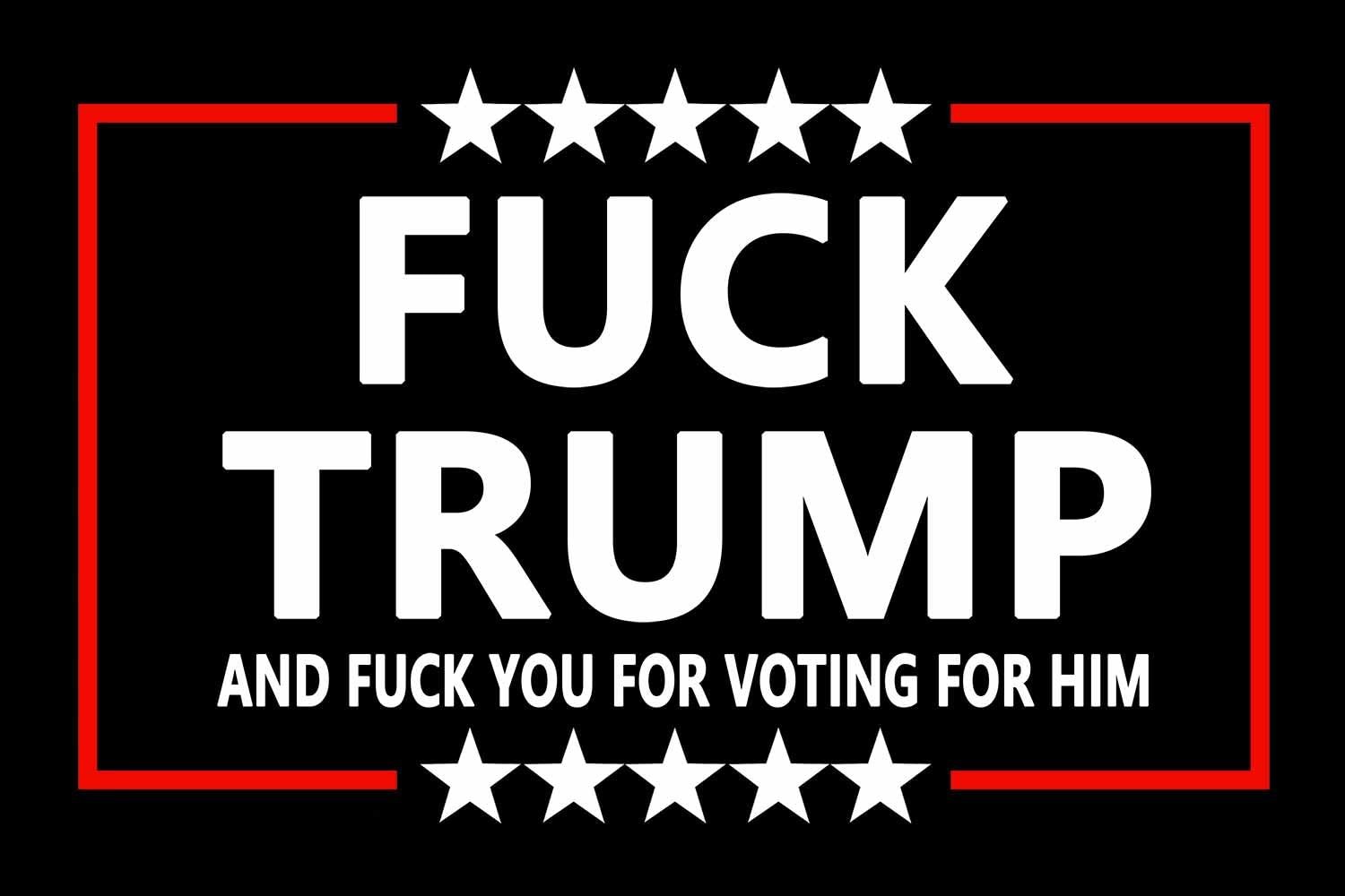 Anti Trump Stickers F3ck Trump and F3ck You for Voting for Him Decal Window 10Pc