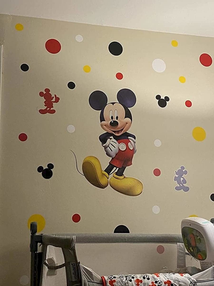 Black/Red/White/Yellow Vinyl Wall Stickers – 2 & 4 inch Circles (60 Decals)