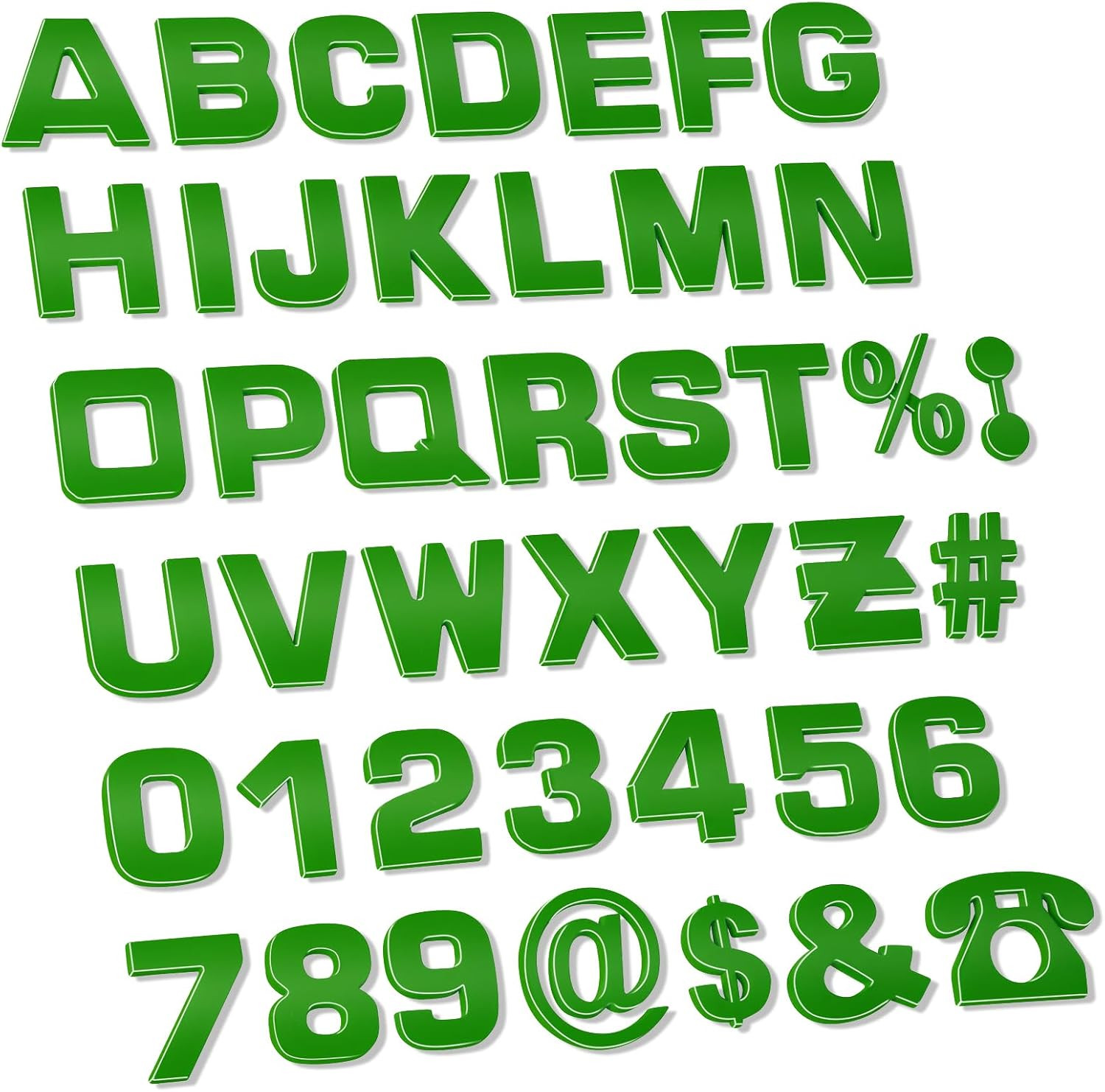 43Pcs Small Size Car Emblem Letters Sticker DIY 3D Chrome Number Symbol Badge De