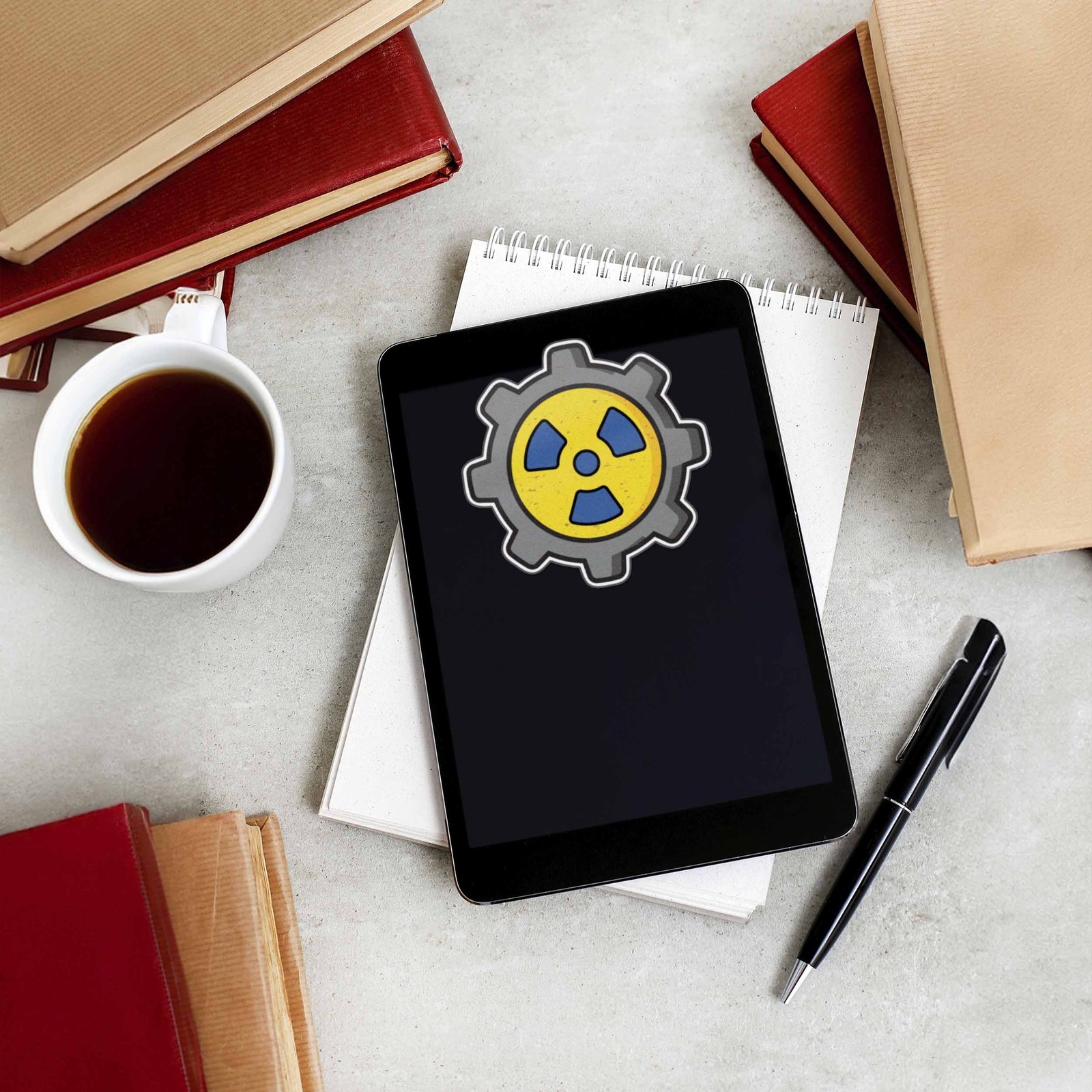 Nuclear Gear Post Apocalyptic Gaming Sticker – Cool Video Game Decal for Laptop