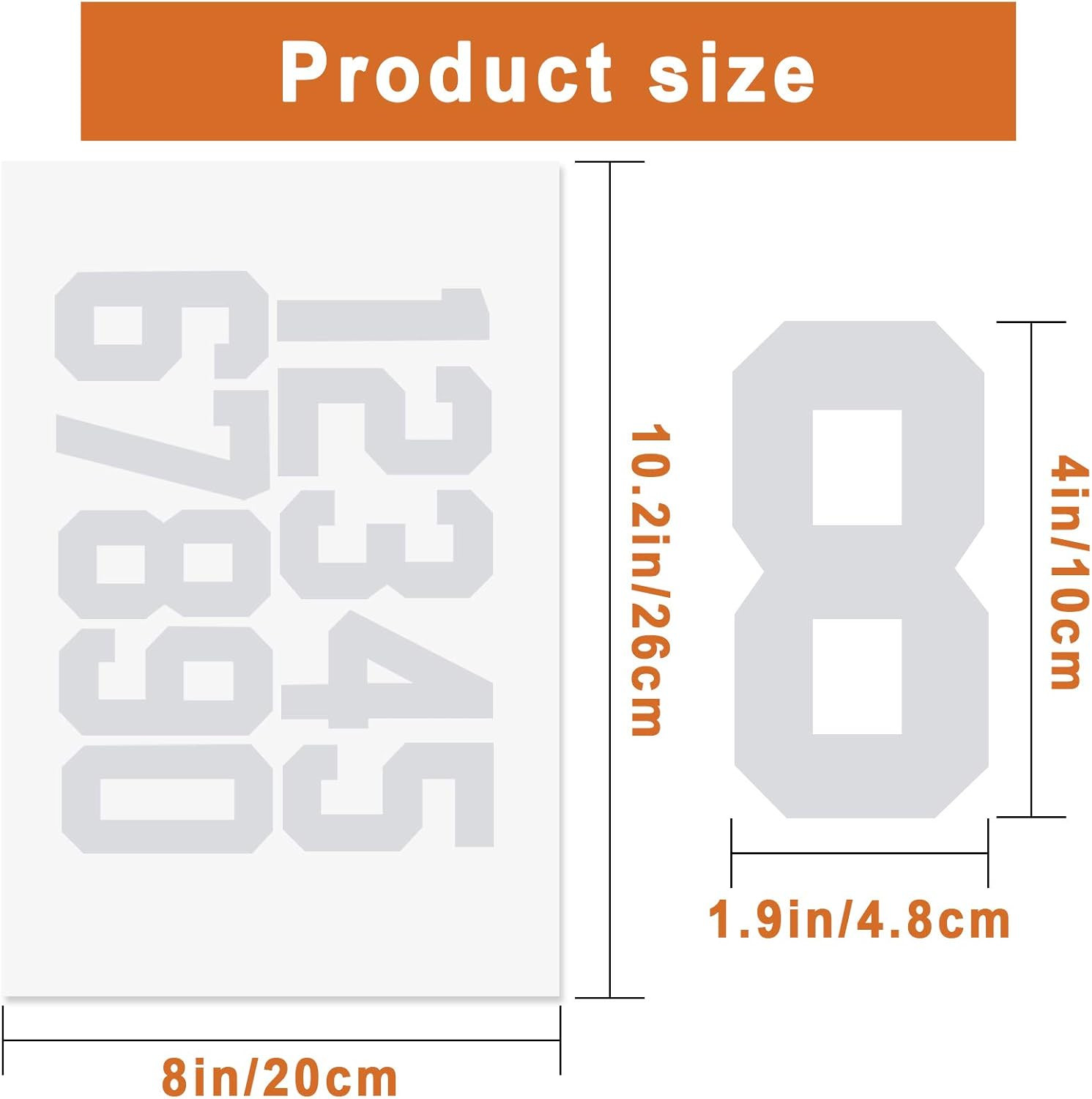 100 Piece Reflective Mailbox Number Stickers, Self Adhesive Reflective Capital L
