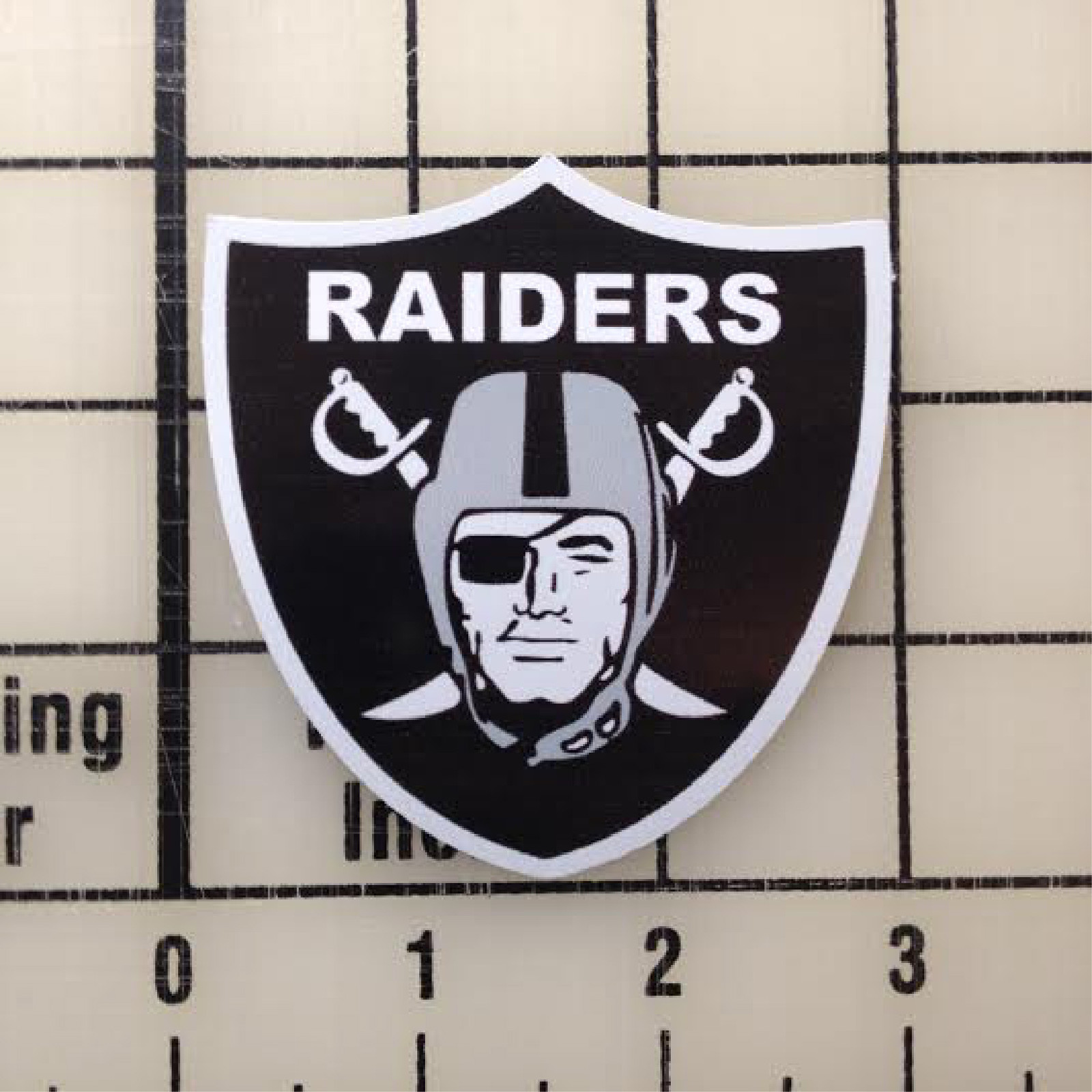 Oakland Raiders 3" Wide Color Vinyl Decal Sticker Set
