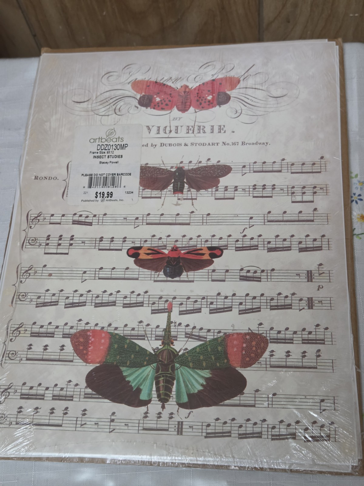 New ArtBeats, Inc. 'Insect Studies' Musical Sheet Sticker Decal