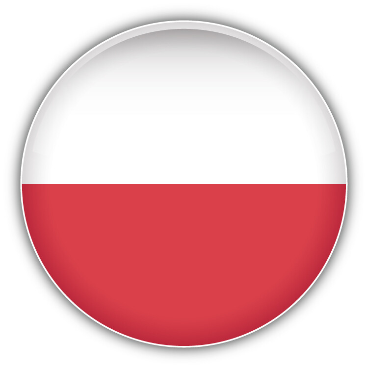 Poland World Flag Button Car Bumper Sticker Decal
