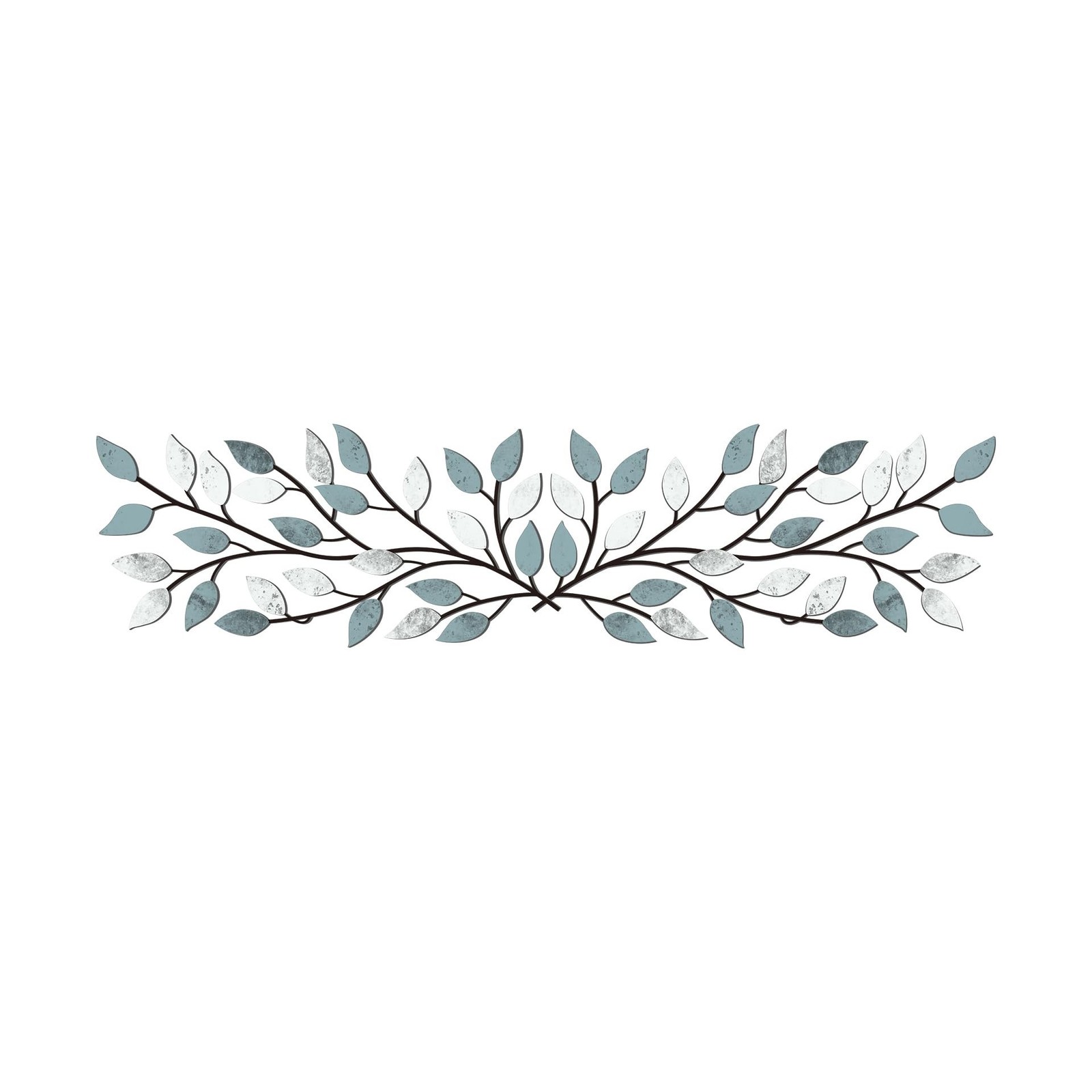Hotop 2 Pieces Metal Tree Leaf Wall Decor Vine Olive Branch Leaf Wall Art Wro…