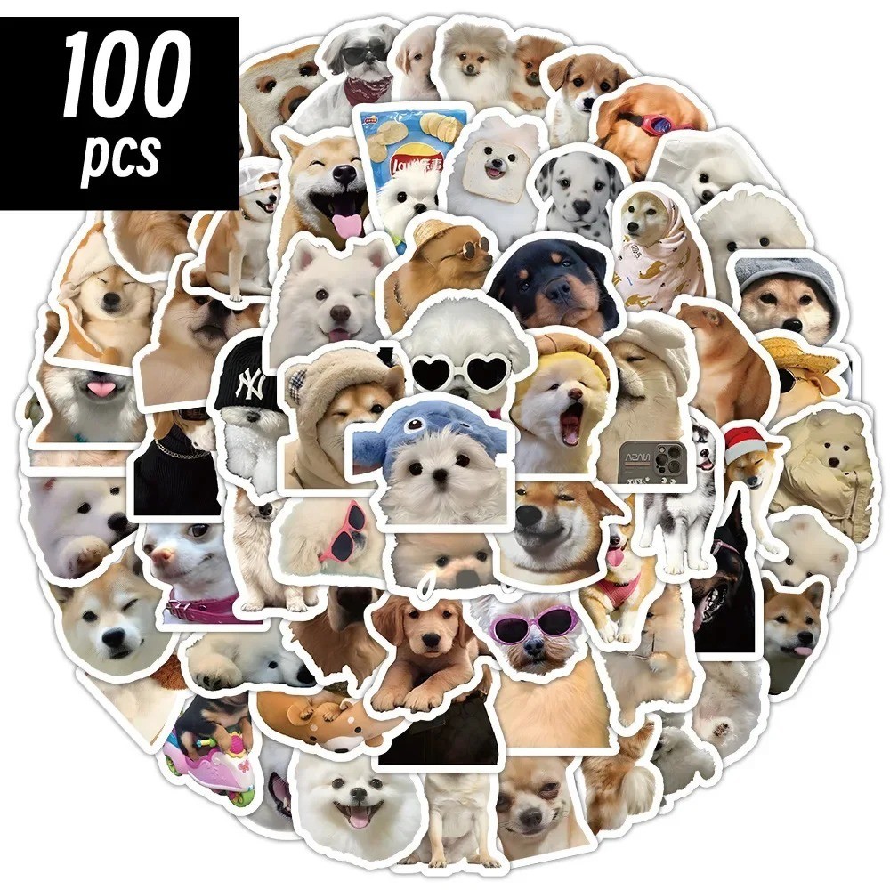 Dog Stickers Cartoon Decals Self-Adhesive Laptop Phone Car 10 50 100 Pcs