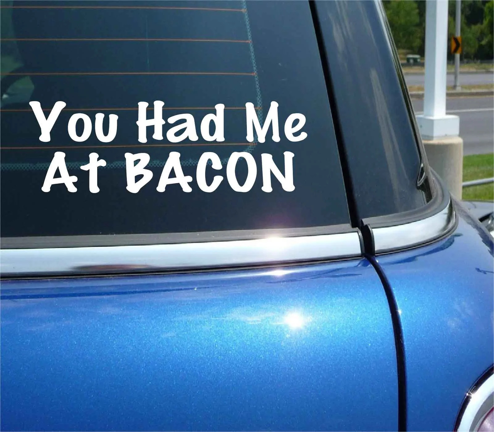 YOU HAD ME AT BACON DECAL STICKER FUNNY PIG HOG BREAKFAST CAR TRUCK THICK