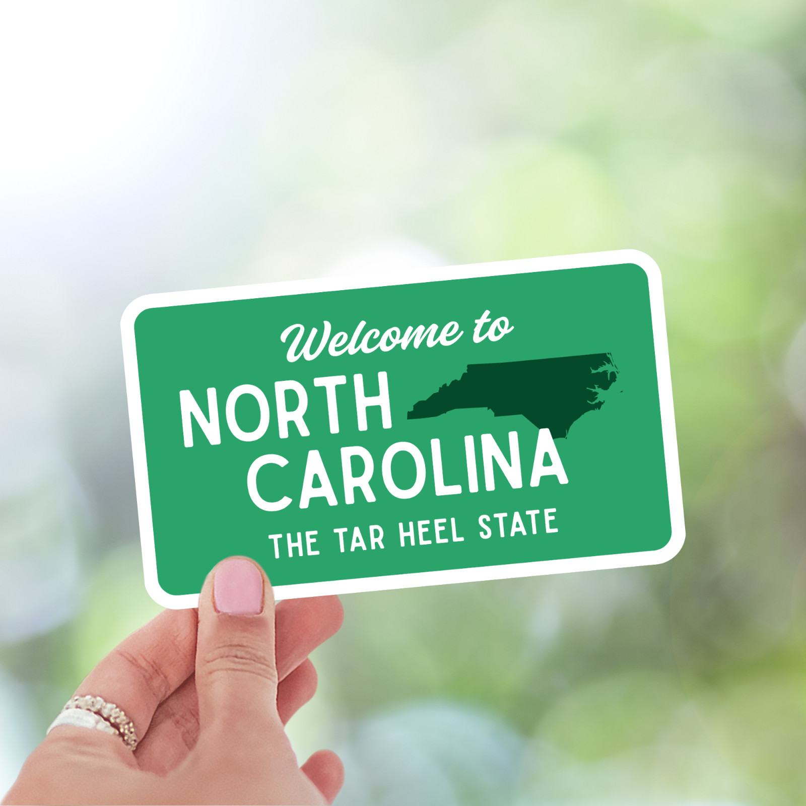 Welcome to North Carolina Sticker The Tar Heel State Vinyl Waterproof Decal