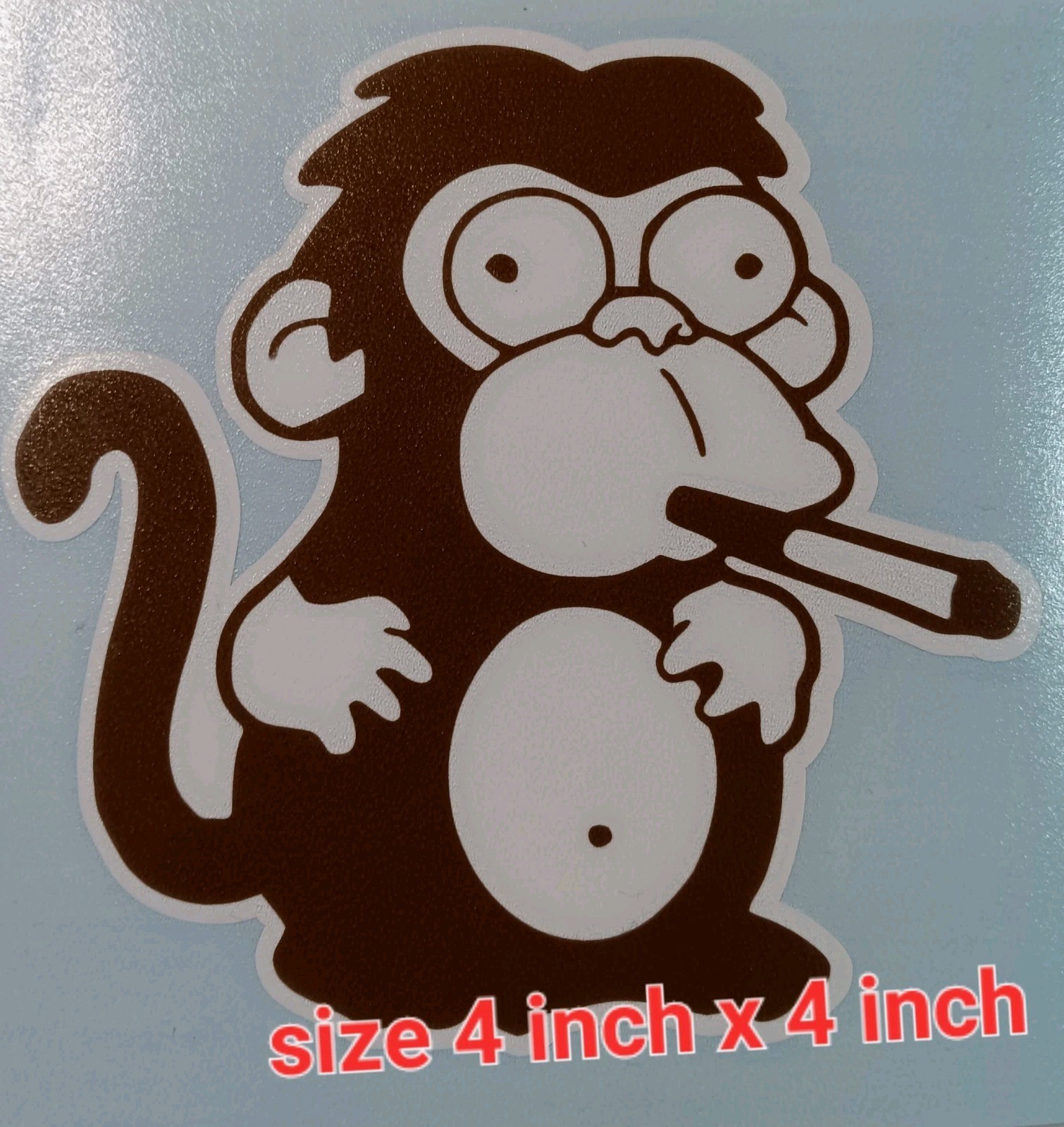 Smokey Monkey From Simpsons Vinyl Decal Sticker Size 4×4 Inch