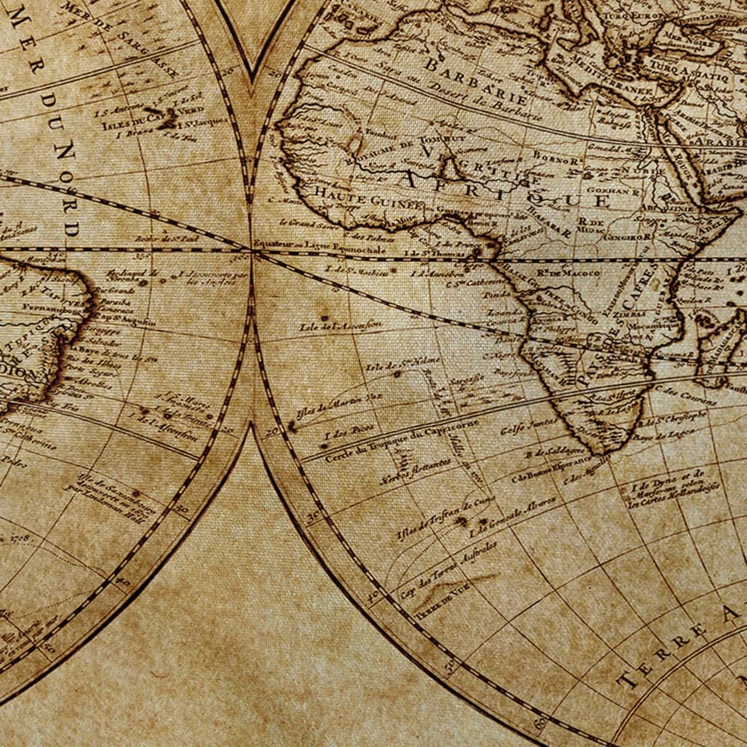 Old World Map Tapestry for Bedroom, Vintage Nautical Maps of the World Art Ta…